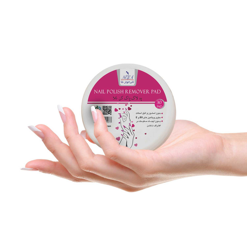 پد لاک پاک کن لابراتوار نلا مدل گل رز بسته 30 عددی