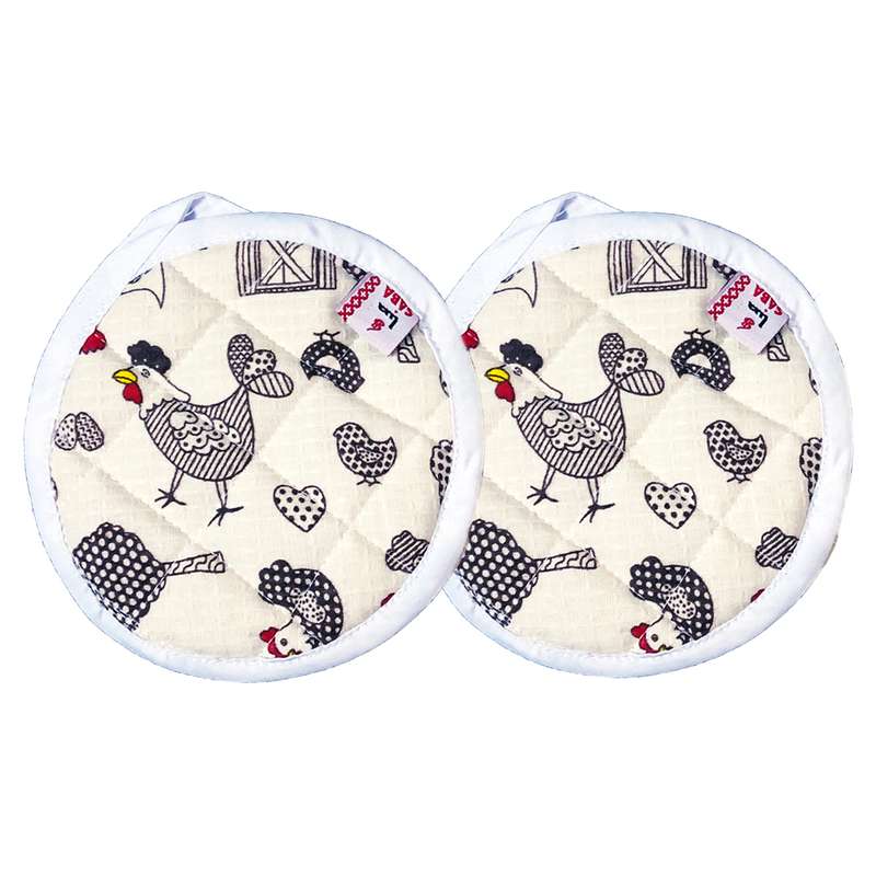 دستگیره مدل صبا طرح مرغ و خروس کد 156بسته 2 عددی