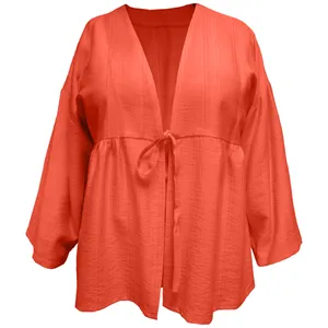 مانتو زنانه مدل کمر چین گره ای