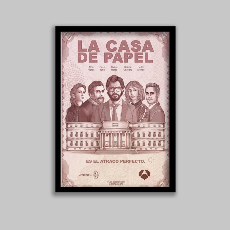 تابلو مدل سریال خانه کاغذی Money Heist کد LA-G10643-2