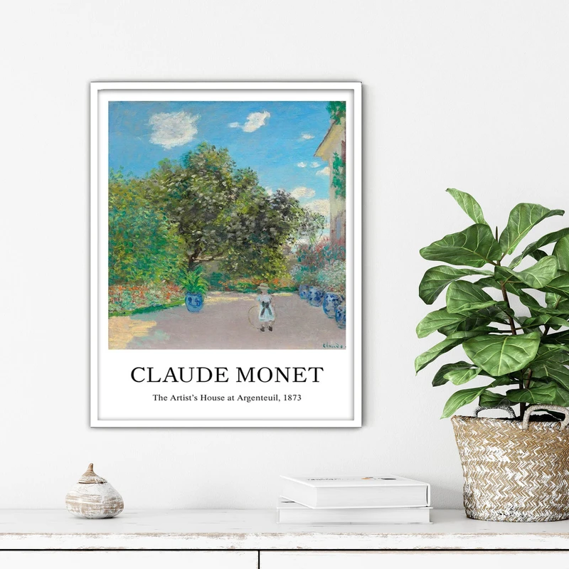 تابلو آتریسا طرح نقاشی کلاسیک مدرن مدل ATFHW48 فریم سفید