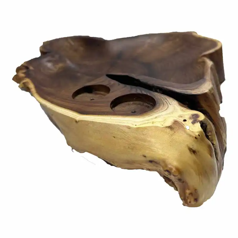 ظرف سرو گوراب چوب طرح دفرمه مدل روستیک کد A1051