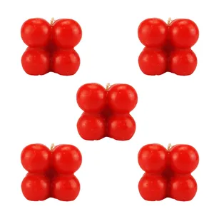 شمع دست ساز مدل روبیک بسته 5 عددی