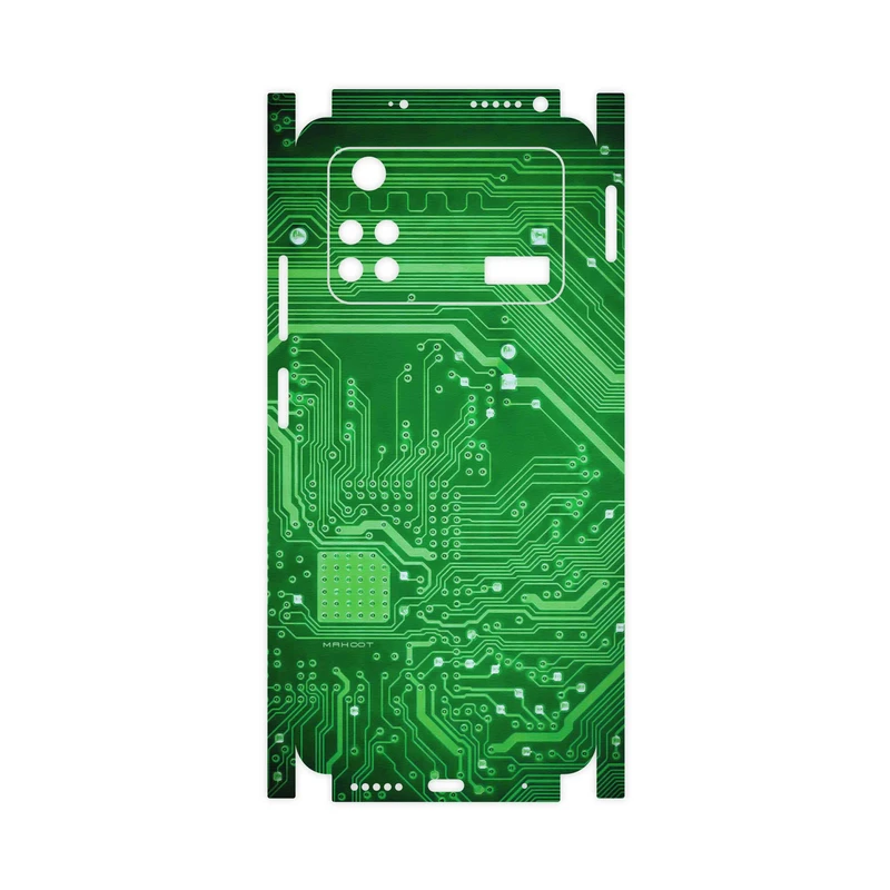 برچسب پوششی ماهوت مدل Green-Printed-Circuit-Board-FullSkin مناسب برای گوشی موبایل شیائومی Poco M4 Pro 4G