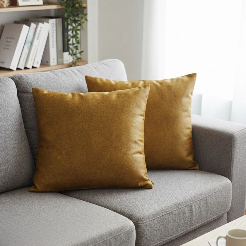 کاور کوسن مدل مخمل سایز 40*40 سانتی متر بسته دو عددی