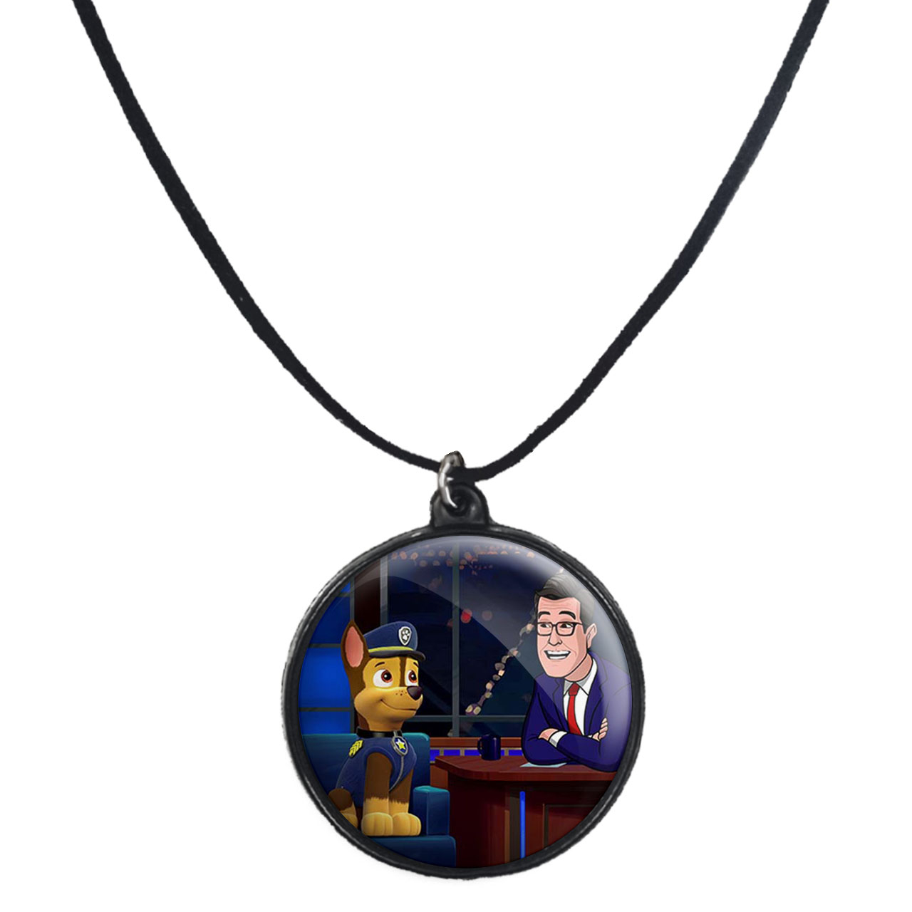 گردنبند پرمانه طرح سگ های نگهبان کد pmb.11792 مدل دو طرفه