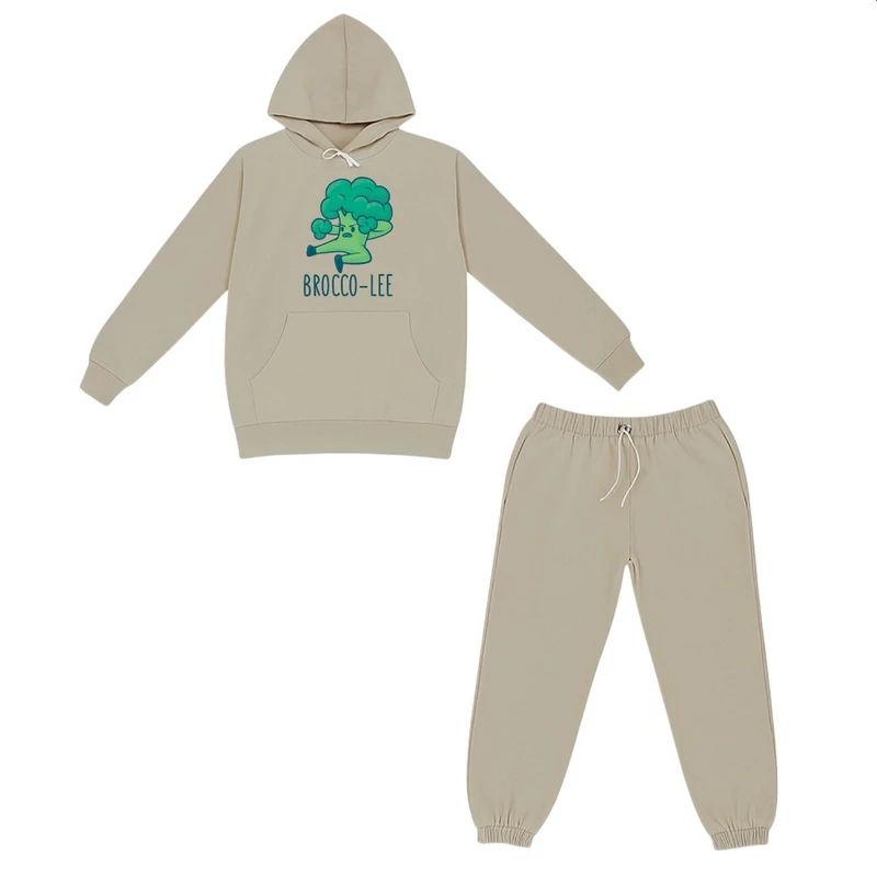 ست هودی و شلوار راحتی بچگانه مدل بروکلی کد p1 