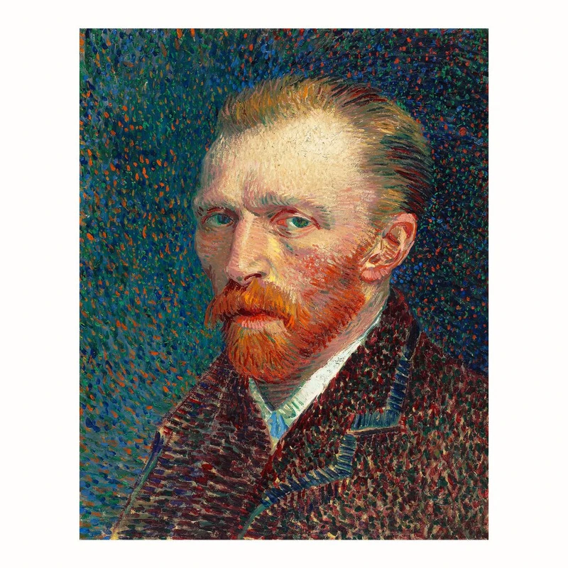 پوستر مدل چاپ رترو نقاشی پرتره خود  