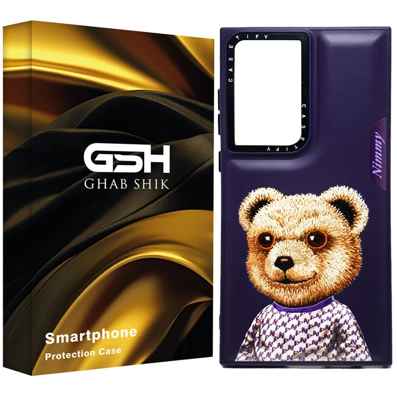 کاور قاب شیک مدل سیلیکونی طرح پوفی مناسب برای گوشی موبایل سامسونگ Galaxy S23Ultra / S23 Ultra