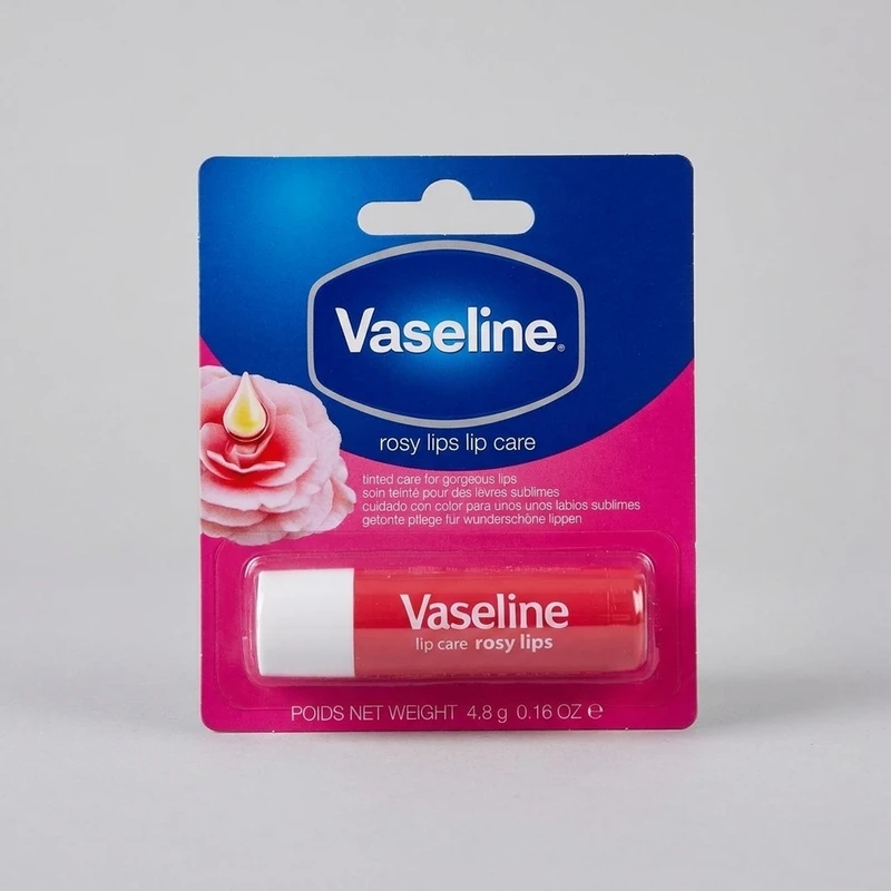 بالم لب وازلین مدل Rosy با رنگ صورتی روشن و حجم 4.8 گرم