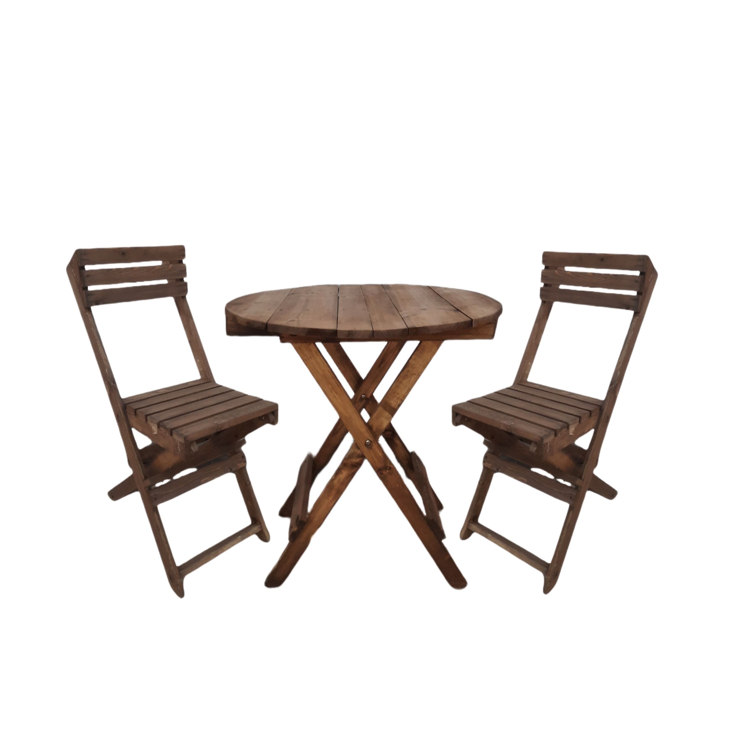 نکته خرید - قیمت روز میز و صندلی ناهارخوری دو نفره مدل تاشو چوبی کد 001 خرید