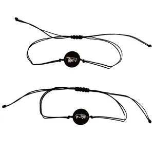 دستبند مدل دوستی دست طرح آفرینش میکل آنژ بسته 2 عددی