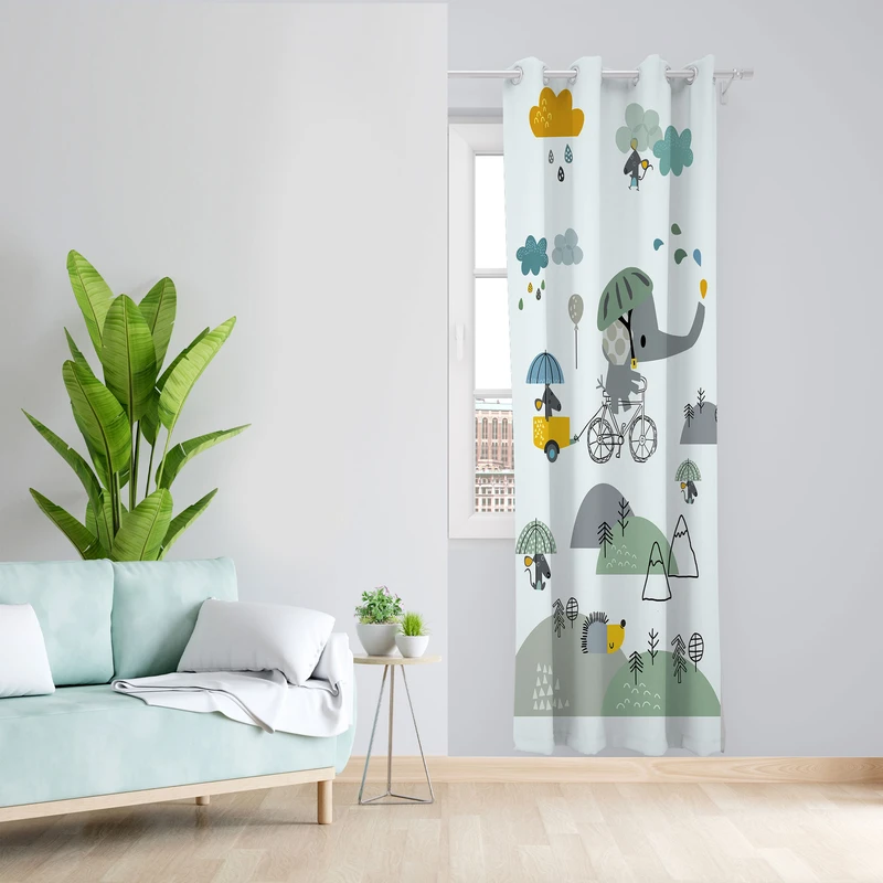  پرده مدل بچه فیل مخمل پانچی کد 4322 سایز 140x200 سانتی متر