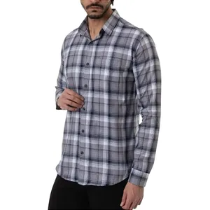 پیراهن آستین بلند یقه برگردان مردانه مدل MDSS-CH0887