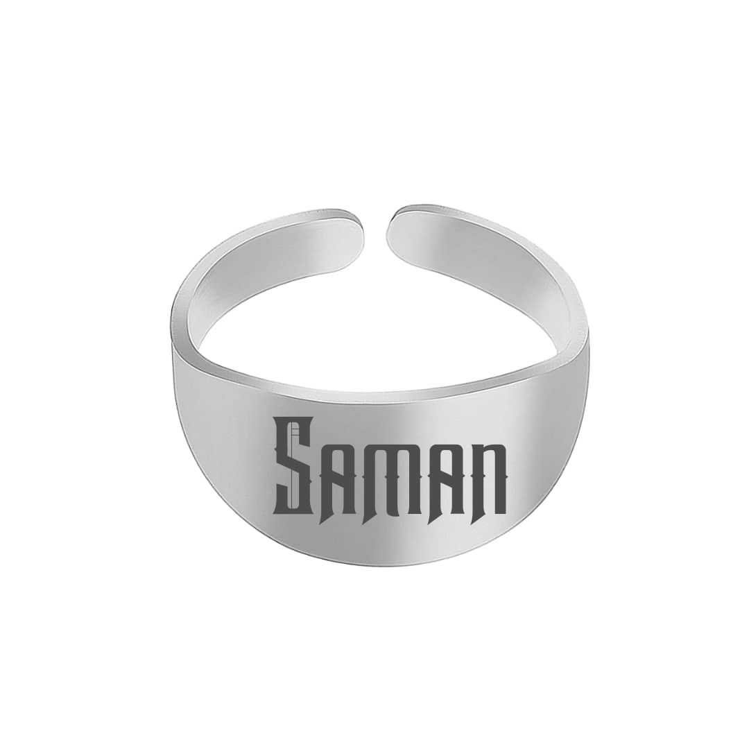 انگشتر نقره مردانه ترمه ۱ مدل سامان کد 061 RSIL
