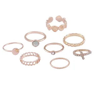 انگشتر زنانه مدل ZIAN 4305 -TA مجموعه 8 عددی