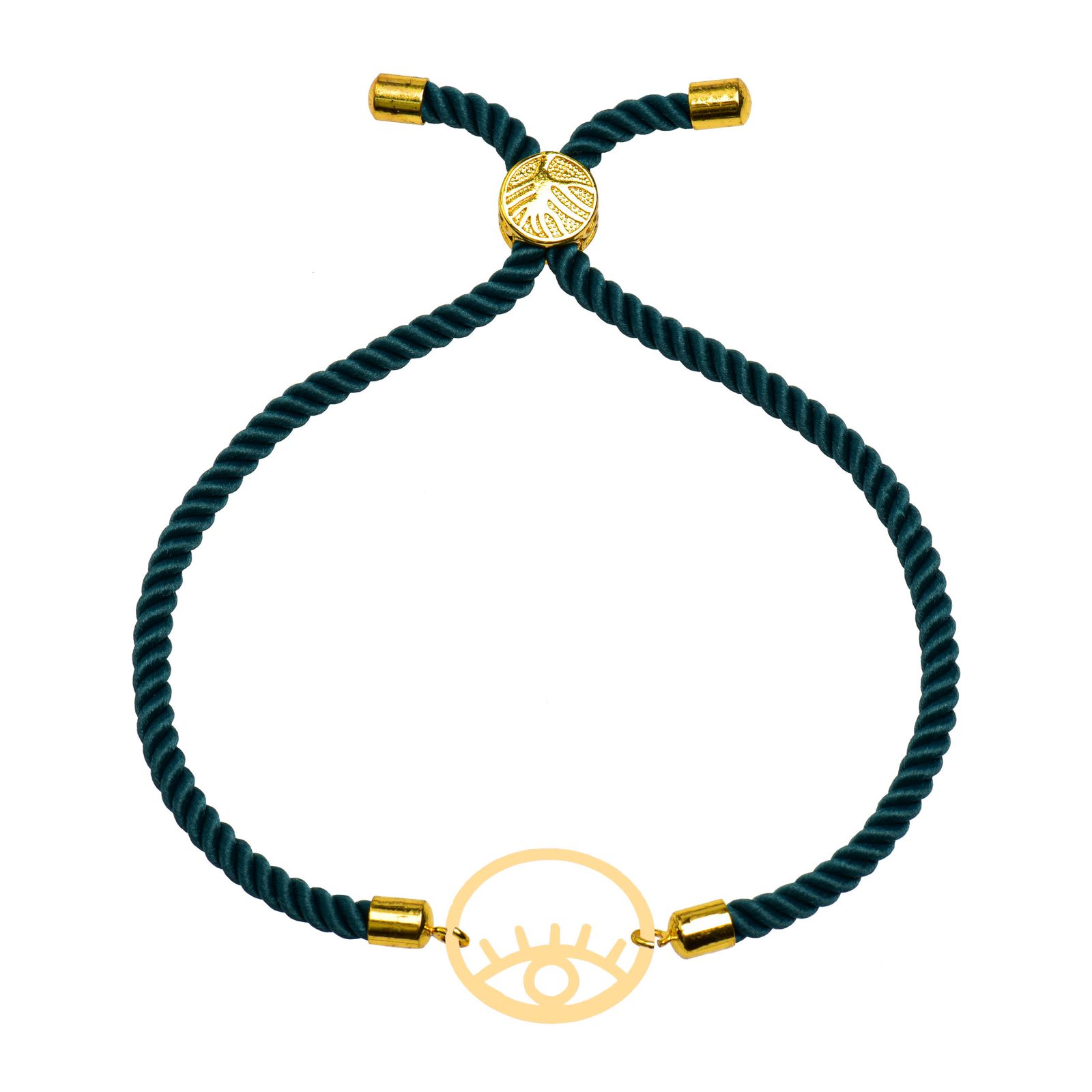 دستبند طلا 18 عیار زنانه کرابو طرح چشم نظر مدل Kr102216 -  - 1