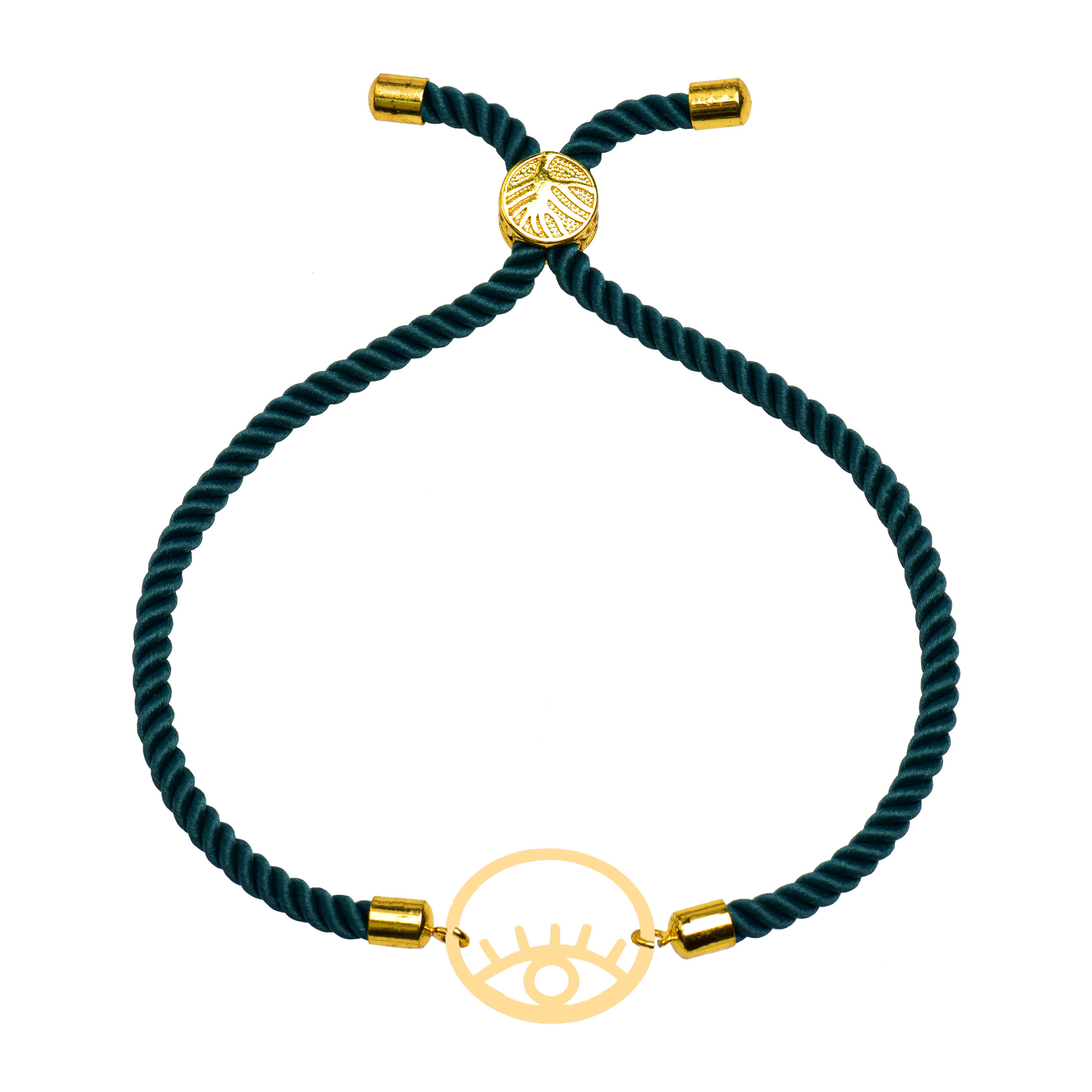 دستبند طلا 18 عیار زنانه کرابو طرح چشم نظر مدل Kr102216 -  - 2
