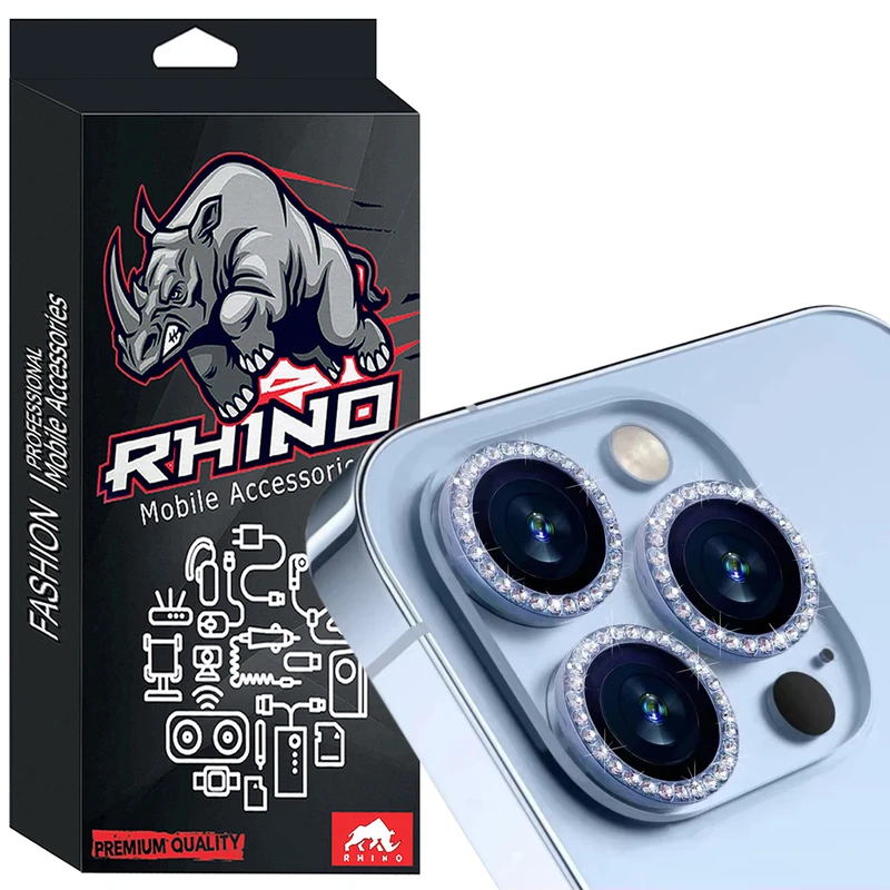 محافظ لنز دوربین راینو مدل Diamond Ring مناسب برای گوشی موبایل اپل IPhone 13 Pro / 13 Pro Max