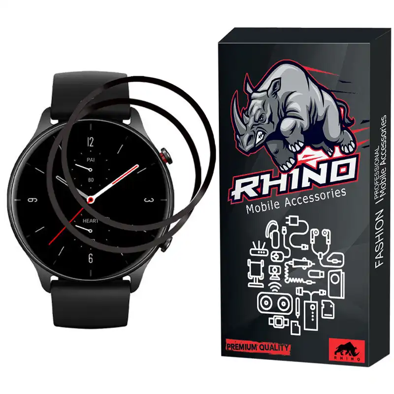 محافظ صفحه نمایش راینو مدل R-PMMA مناسب برای ساعت هوشمند امیزفیت GTR 2e بسته 2 عددی