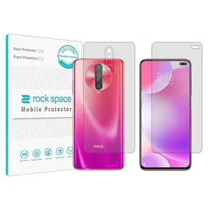 Rockspace transparent screen protector HyGEL model suitable for Xiaomi Poco X2 mobile phone with back protector