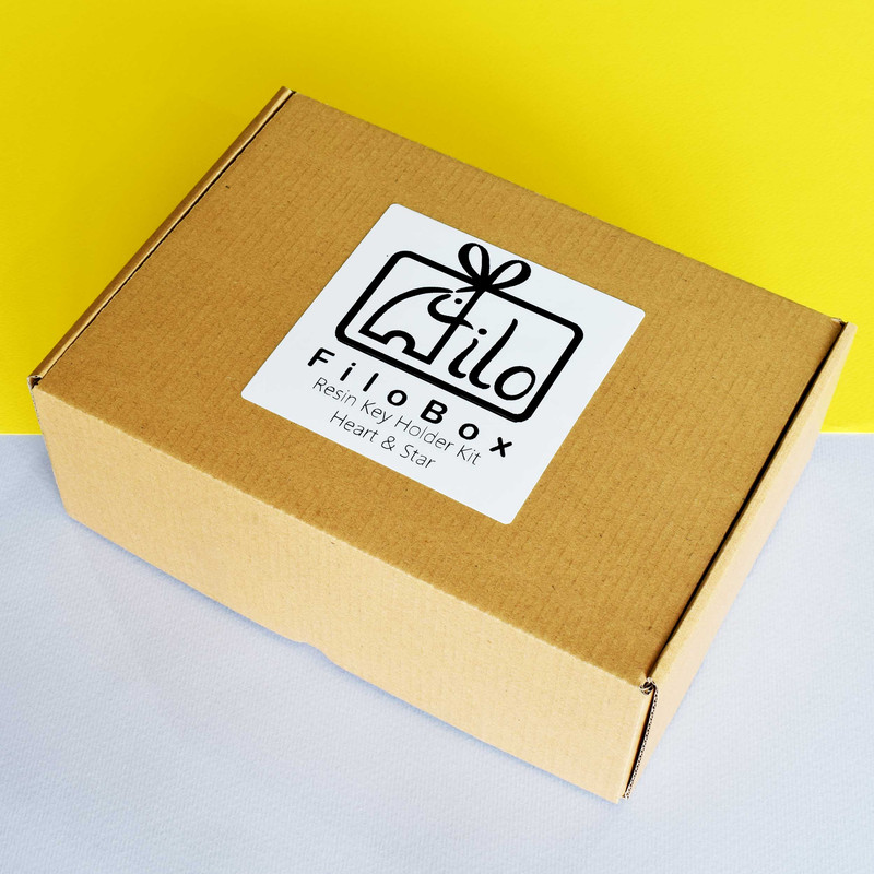 بسته کار با رزین اپوکسی فیلو باکس مدل جاکلیدی مجموعه 16 عددی