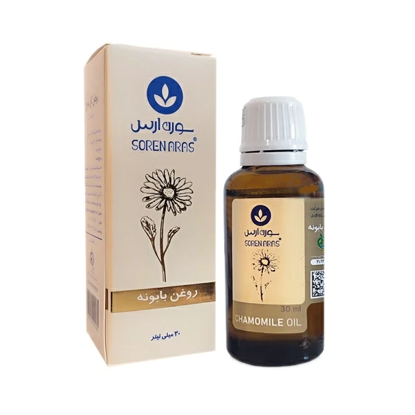 روغن بدن سورن ارس مدل بابونه مناسب برای انواع پوست حجم 30 میلی لیتر