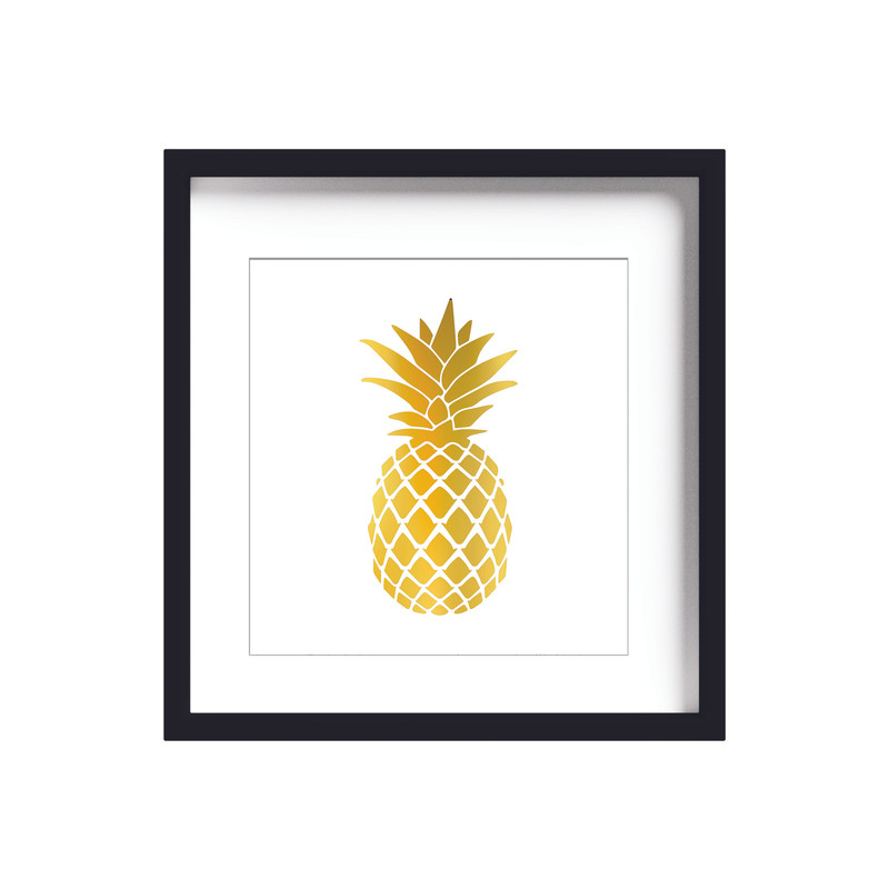 تابلو طلا کوب زرکات طرح آناناس مدل pineapple