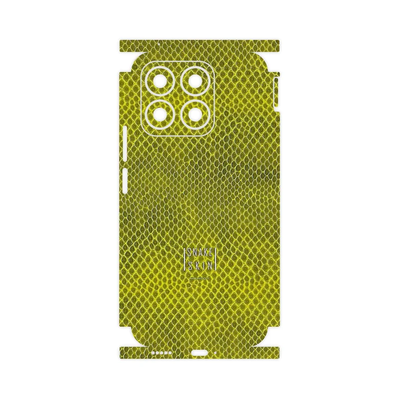 برچسب پوششی ماهوت مدل Yellow Snake Skin-FullSkin مناسب برای گوشی موبایل آنر X8b