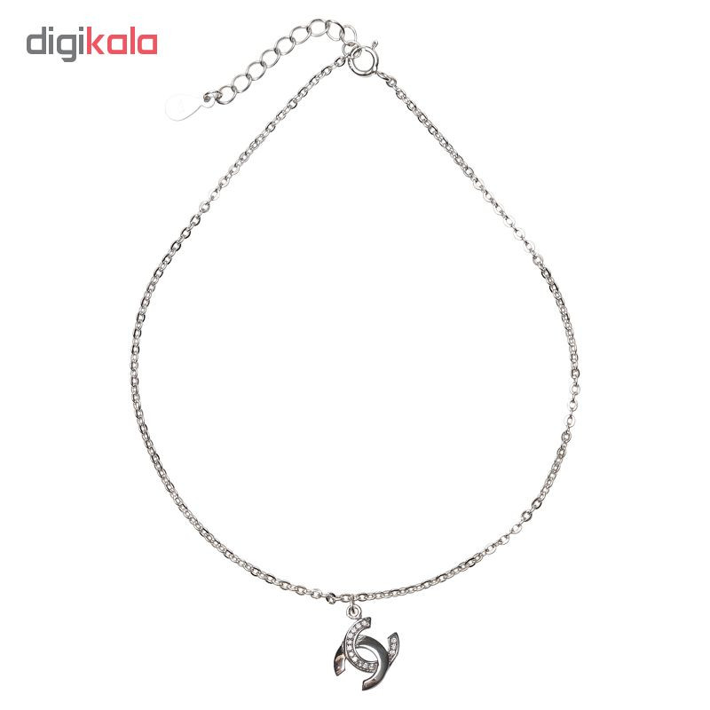 پابند نقره زنانه شهر جواهر مدل SJS-AN038