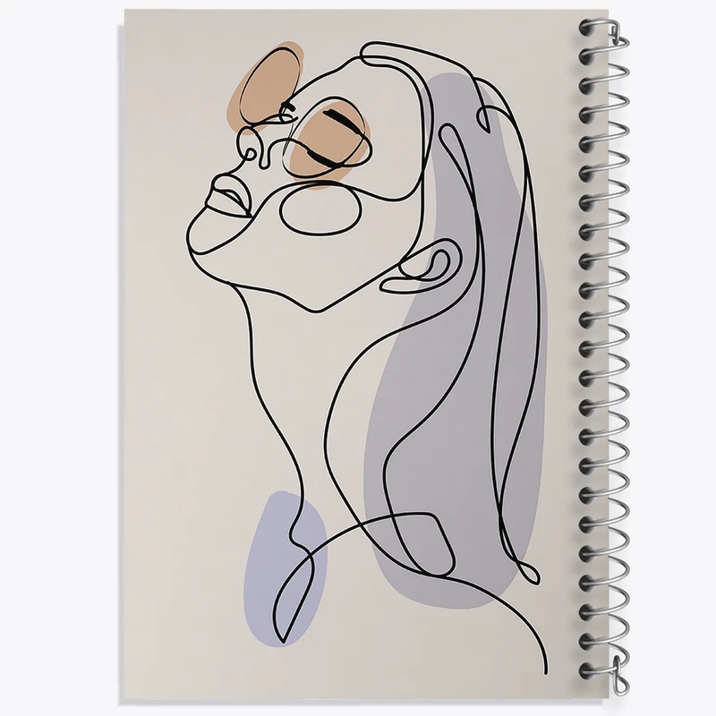 دفتر مشق 50 برگ خندالو طرح دخترانه مینیمال کد N1217