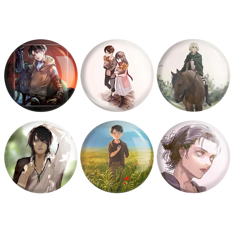 مگنت خندالو طرح انیمه اتک آن تایتان Attack on Titan کد 1050B مجموعه 6 عددی