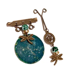 ست گیره روسری و سنجاق سینه زنانه مدل PMPC05