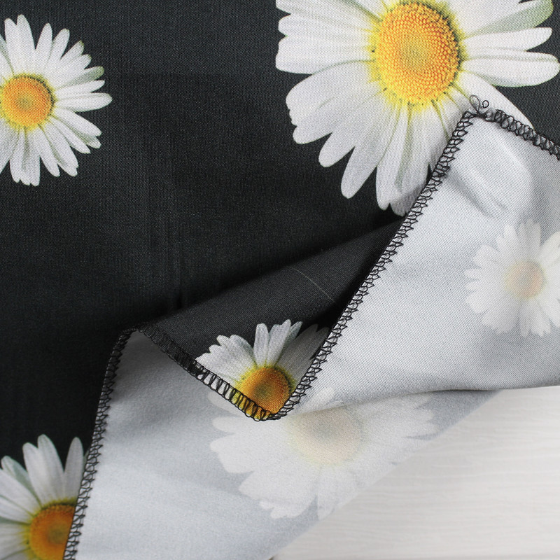 دستمال سر و گردن مدل باندانا طرح گل بابونه کد 19