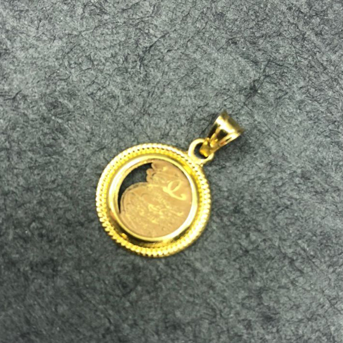 آویز گردنبند طلا 18 عیار دخترانه دوست خوب مدل dk865