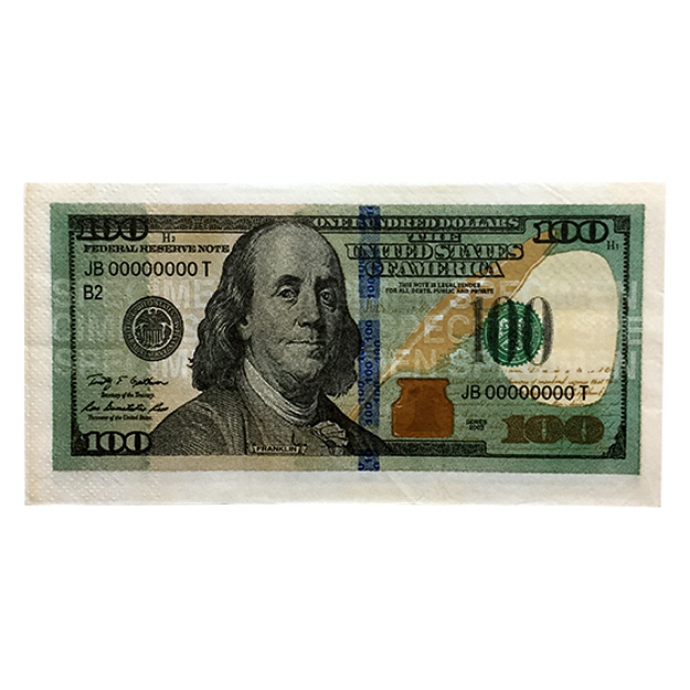 دستمال کاغذی طرح دلار بسته 15 عددی