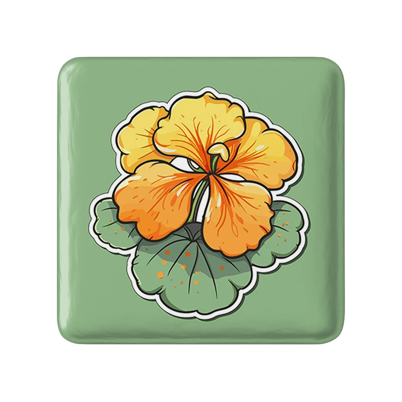 مگنت خندالو طرح گل و گیاه مدل مربعی کد 36596