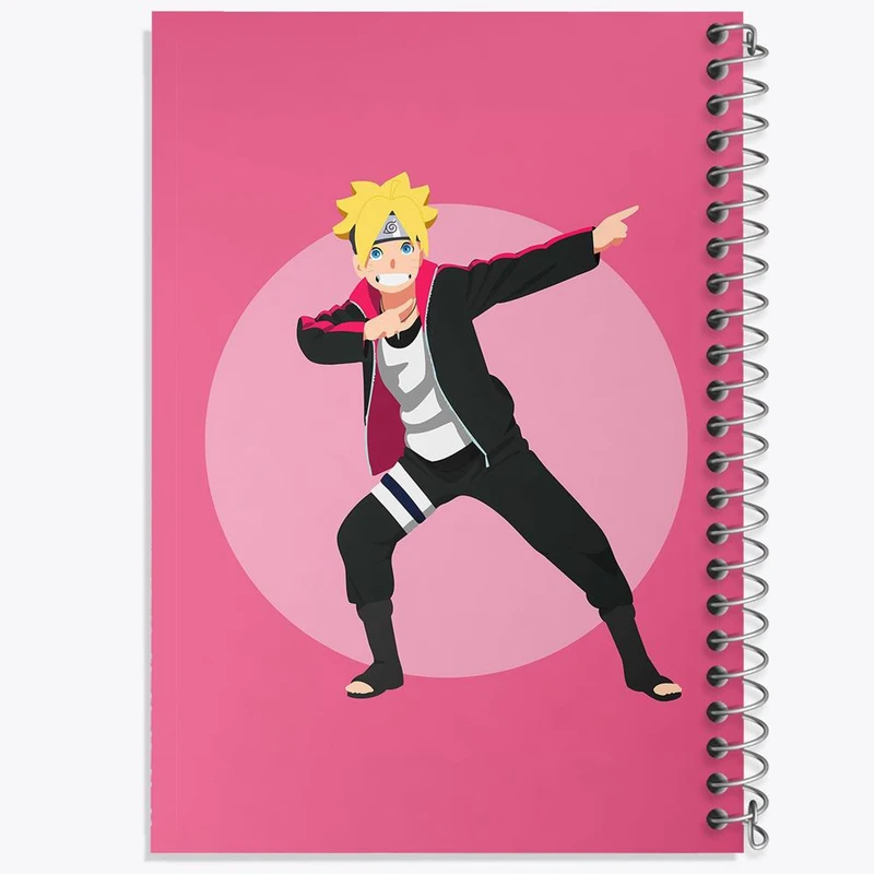 دفتر ژورنال نویسی 50 برگ خندالو مدل نقطه ای طرح بوروتو اوزوماکی انیمه بوروتو Boruto کد 13145