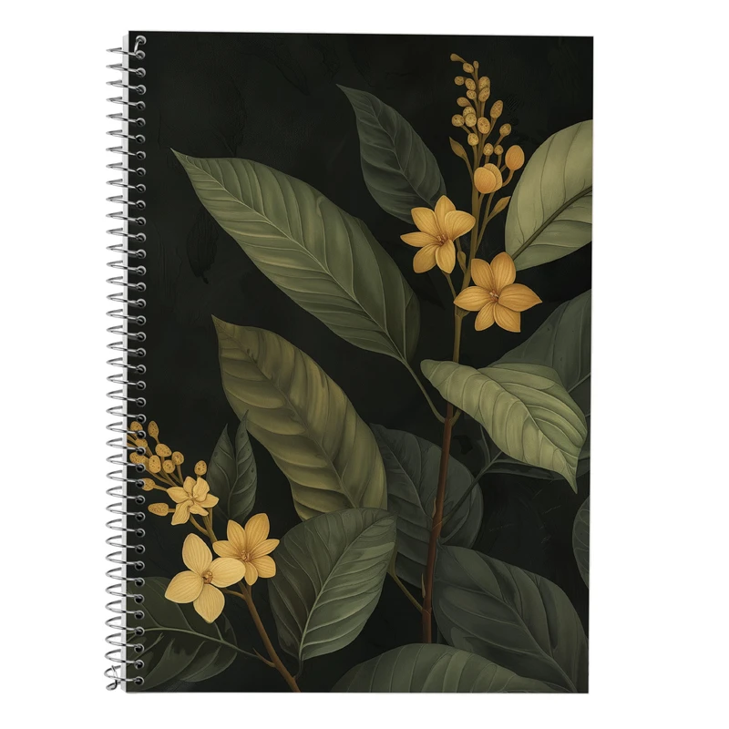 دفتر زبان 50 برگ مدوپد مدل سه خط طرح گل کد DF13897