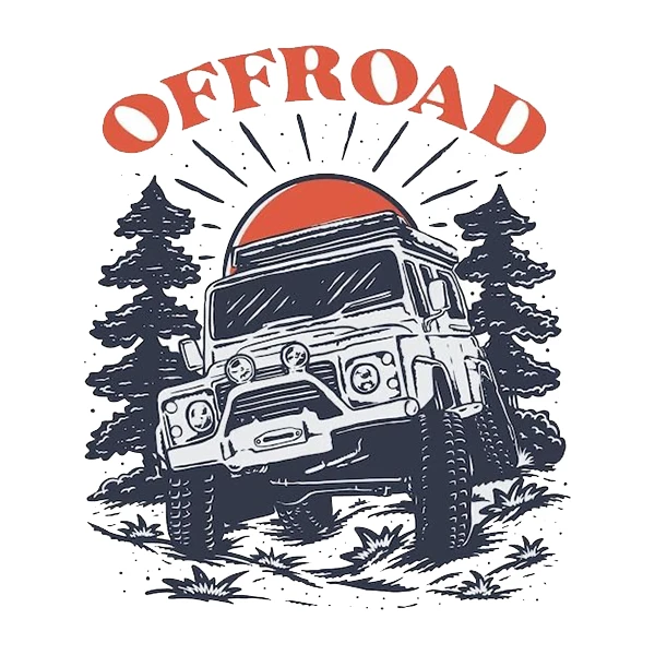 استیکر پارچه و لباس پاد آفرین طرح ماشین آفرود کد 3615