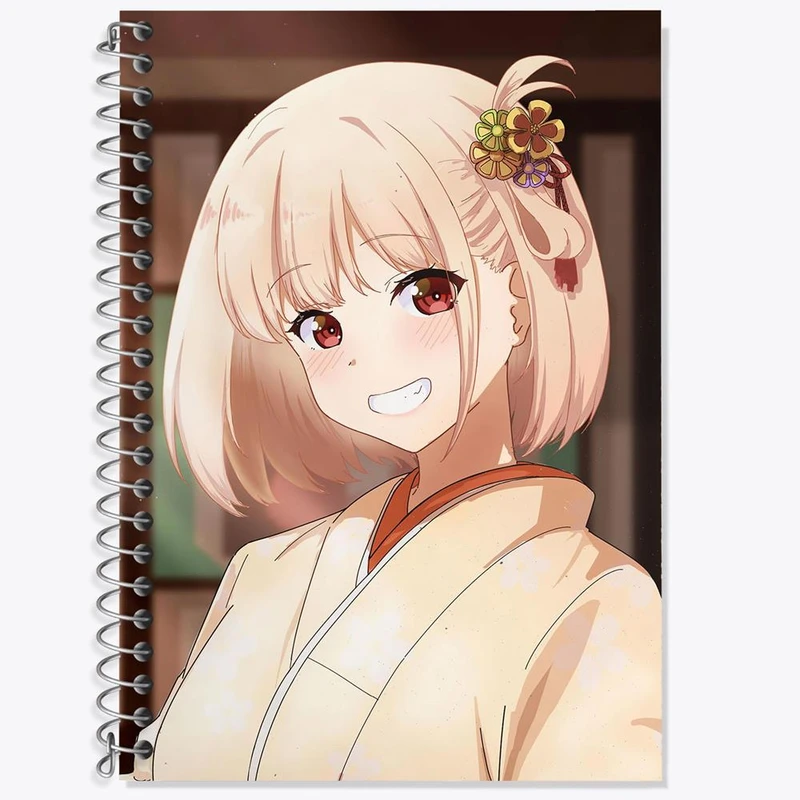 دفتر لغت 50 برگ خندالو مدل چیساتو انیمه لیکوریس ریکویل Lycoris Recoil کد 22967