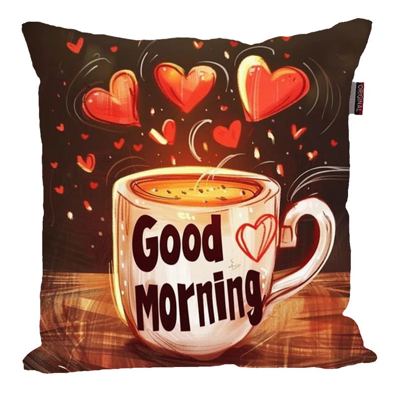 کوسن پاد آفرین مدل زیبای صبح بخیر کد 3526