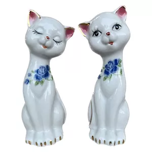 مجسمه مدل گربه های ملوس مجموعه 2 عددی