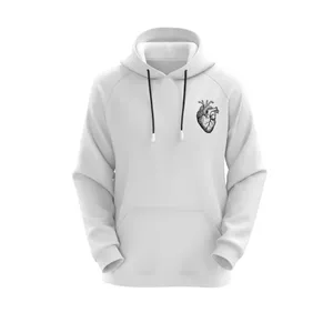 هودی زنانه مدل قلب کد J106 رنگ سفید