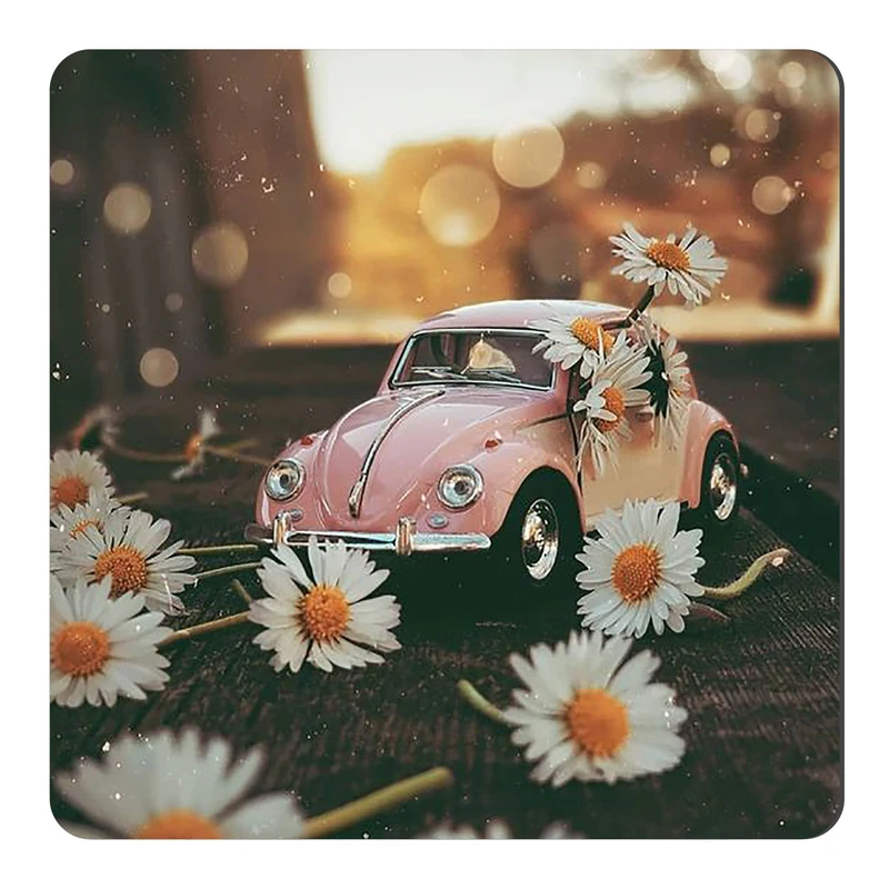 	 مگنت طرح فولکس قورباغه ای و گل مروارید کد wmg4183