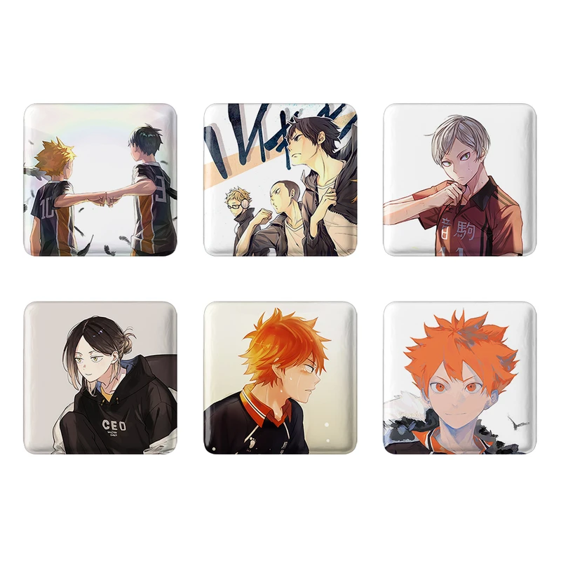 مگنت خندالو طرح انیمه هایکیو Haikyu کد 980B مجموعه 6 عددی