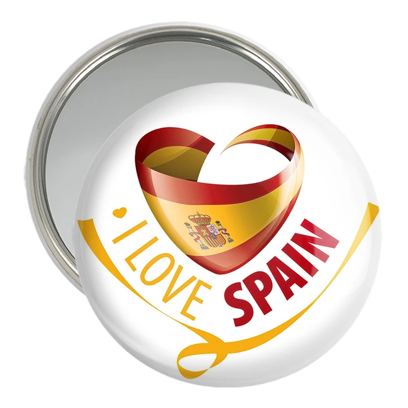 آینه جیبی خندالو مدل پرچم اسپانیا  کد 20673