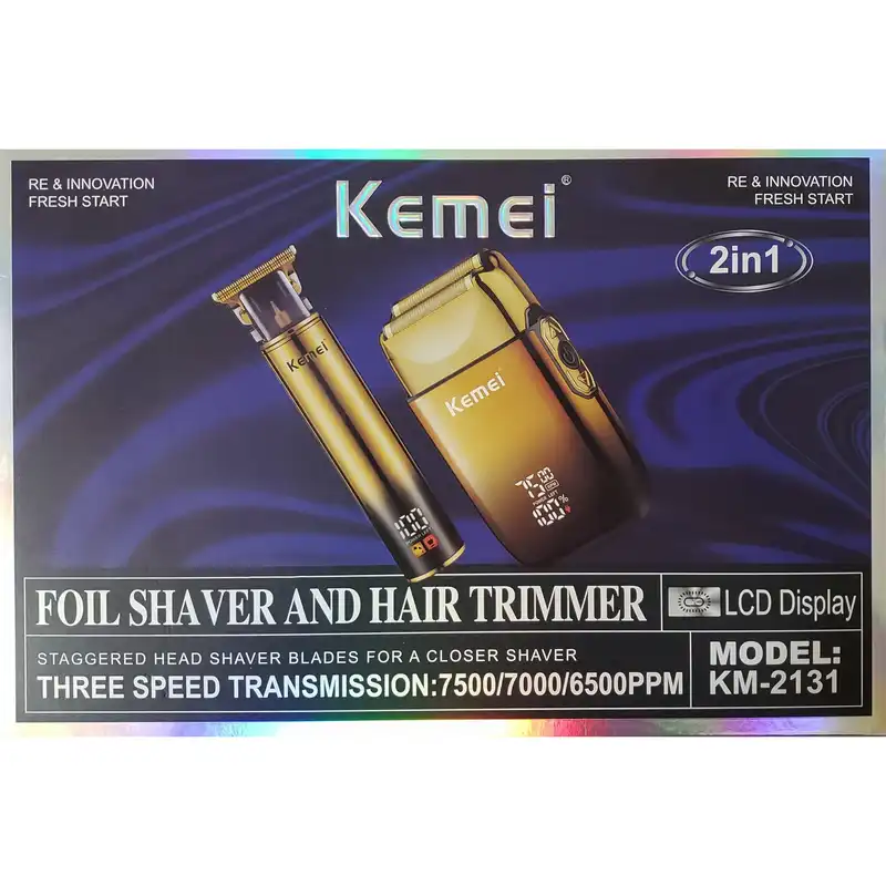 ماشین اصلاح موی سر و صورت کیمی مدل km-2131 مجموعه 2 عددی