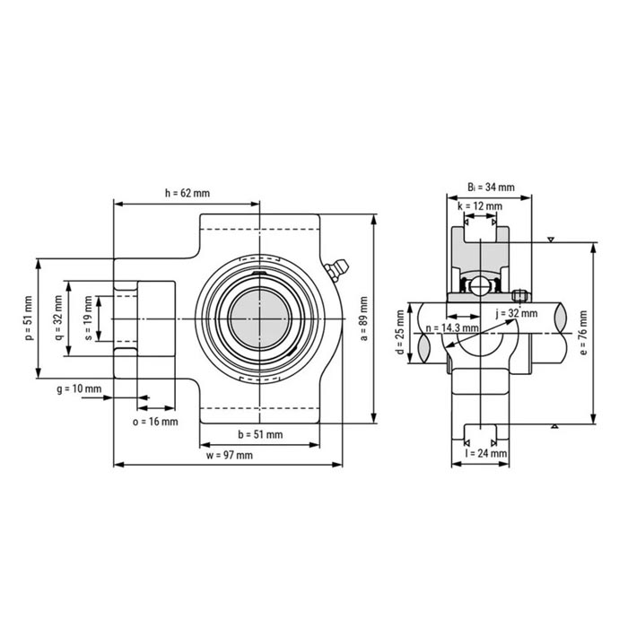 یاتاقان مدل UCT 205 عکس شماره 2