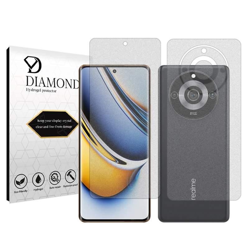 محافظ صفحه نمایش مات دیاموند مدل Tough مناسب برای گوشی موبایل ریلمی 11 Pro Plus به همراه محافظ پشت گوشی